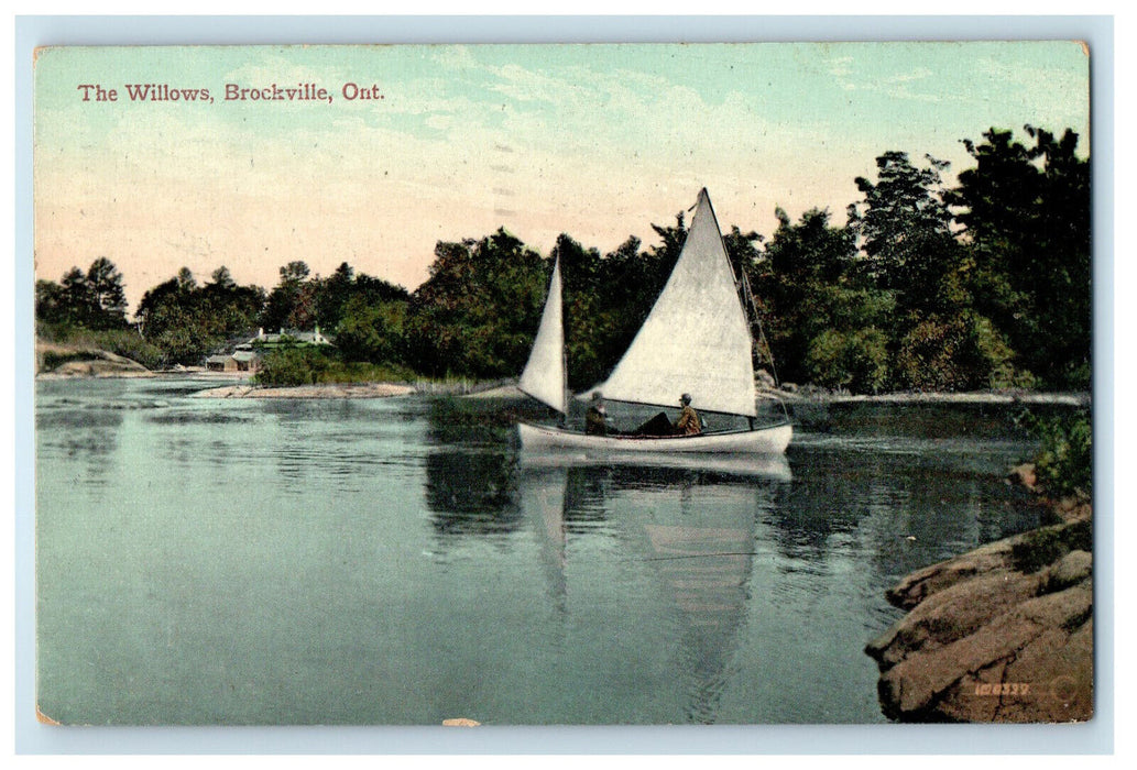 1909 The Willows Brockville, Ontario Canada Posted Antique Postcard