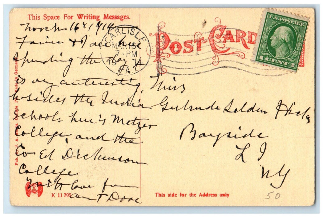 1911 Guard House Indian School Carlisle PA, Built By Hessian Prisoners Postcard