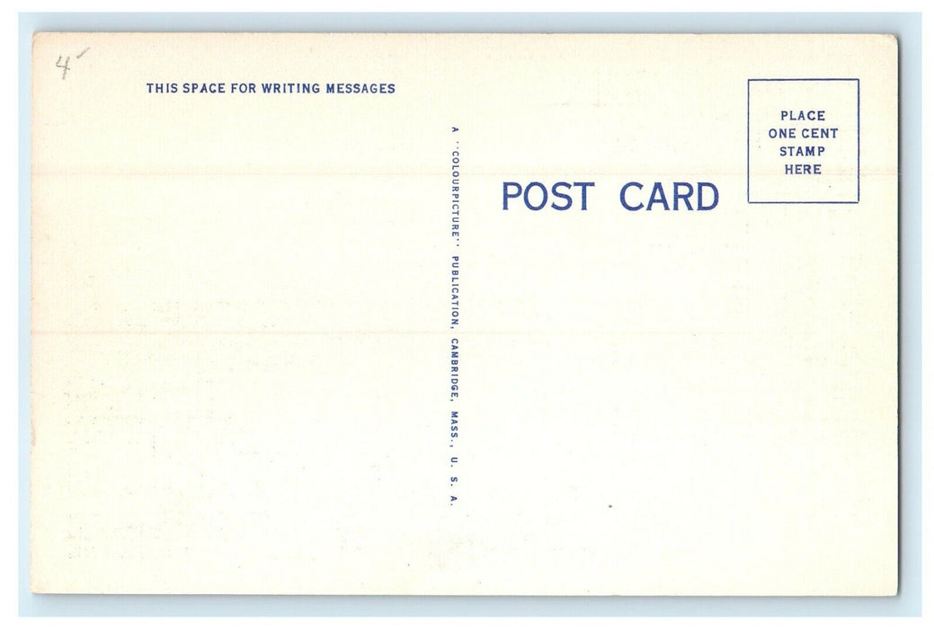 1934 First Church, Congregational, Marlborough, Massachusetts MA Postcard