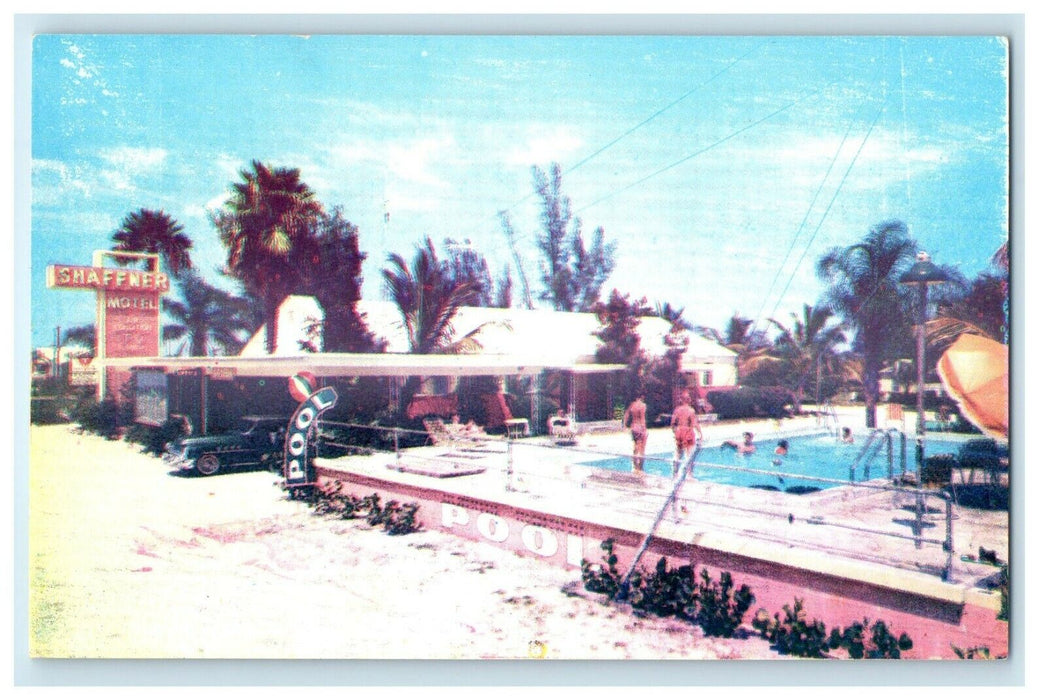 Fort Fierce Florida FL, Shaffner Motel & Apartments Swimming Pool Postcard