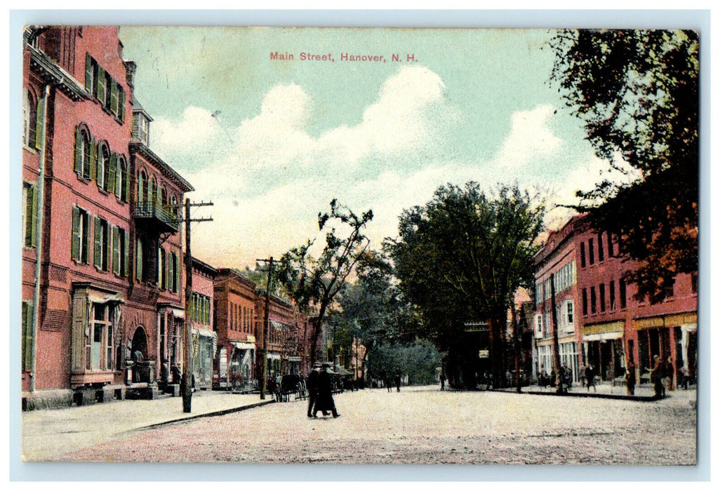 1908 Main Street, Hanover, New Hampshire NH Unposted Antique Postcard