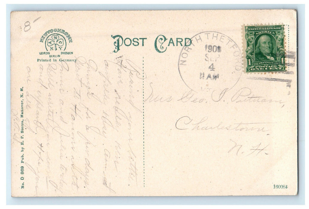 1908 Main Street, Hanover, New Hampshire NH Unposted Antique Postcard