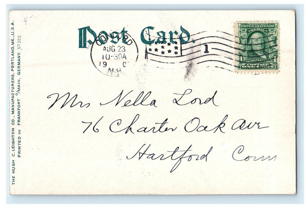 1907 Post Office Building Concord New Hampshire NH Antique Postcard