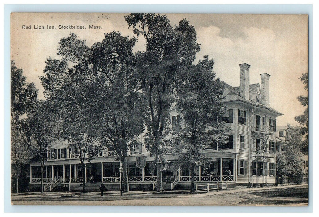 1909 Red Lion Inn in Stockbridge Massachusetts MA Antique Posted Postcard