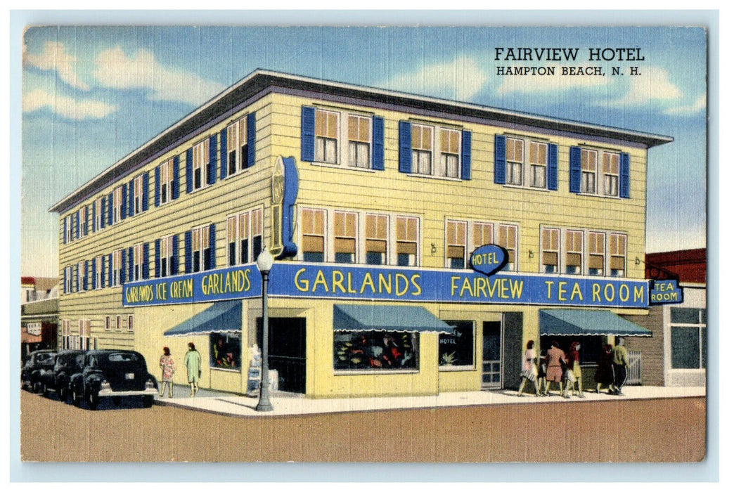 1957 Fairview Hotel Hampton Beach New Hampshire NH Advertising Postcard