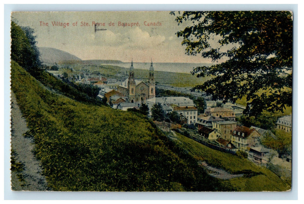 c1910 The Village of Ste. Anne De Beaupre Quebec Canada Antique Postcard