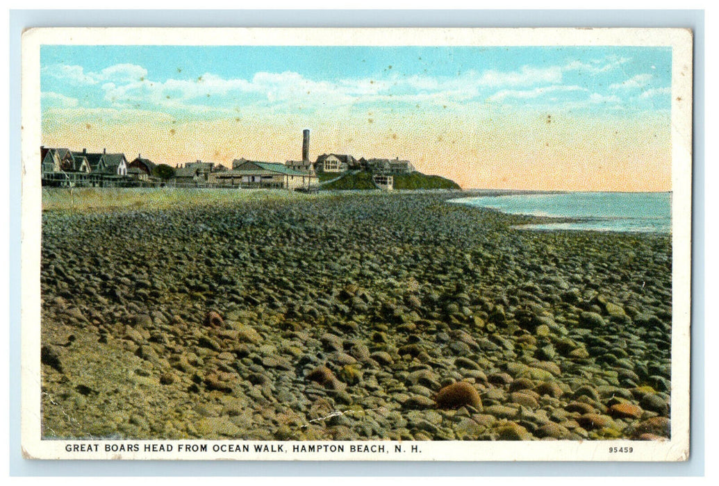 1926 Great Boars Head from Ocean Walk Hampton Beach New Hampshire NH Postcard
