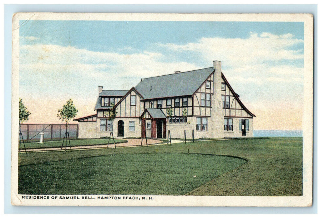 1920 Residence of Samuel Bell Hampton Beach New Hampshire NH Posted Postcard