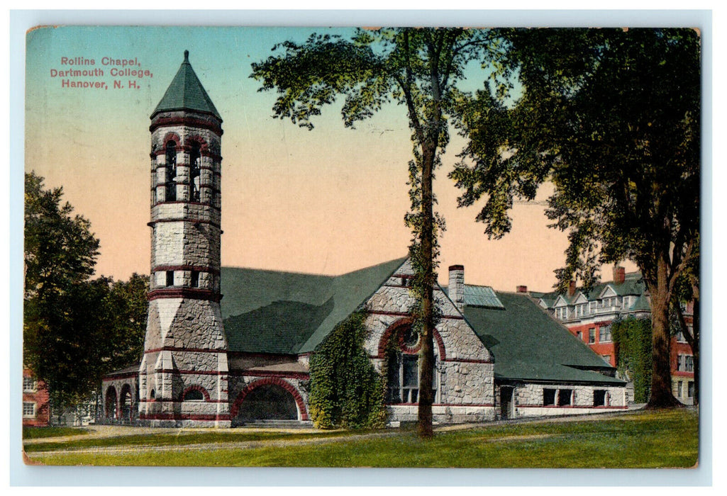 1911 Rollins Chapel, Dartmouth College Hanover New Hampshire NH Posted Postcard