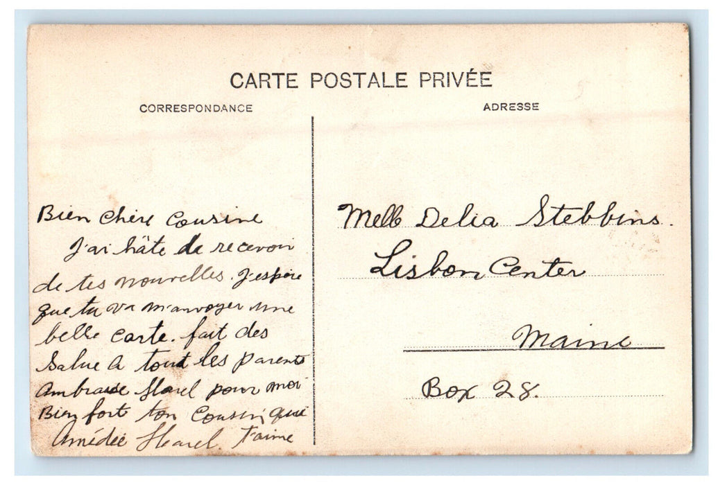 1905 Hotel Roberval Quebec Canada Posted Antique Pruneau & Kirouac Postcard