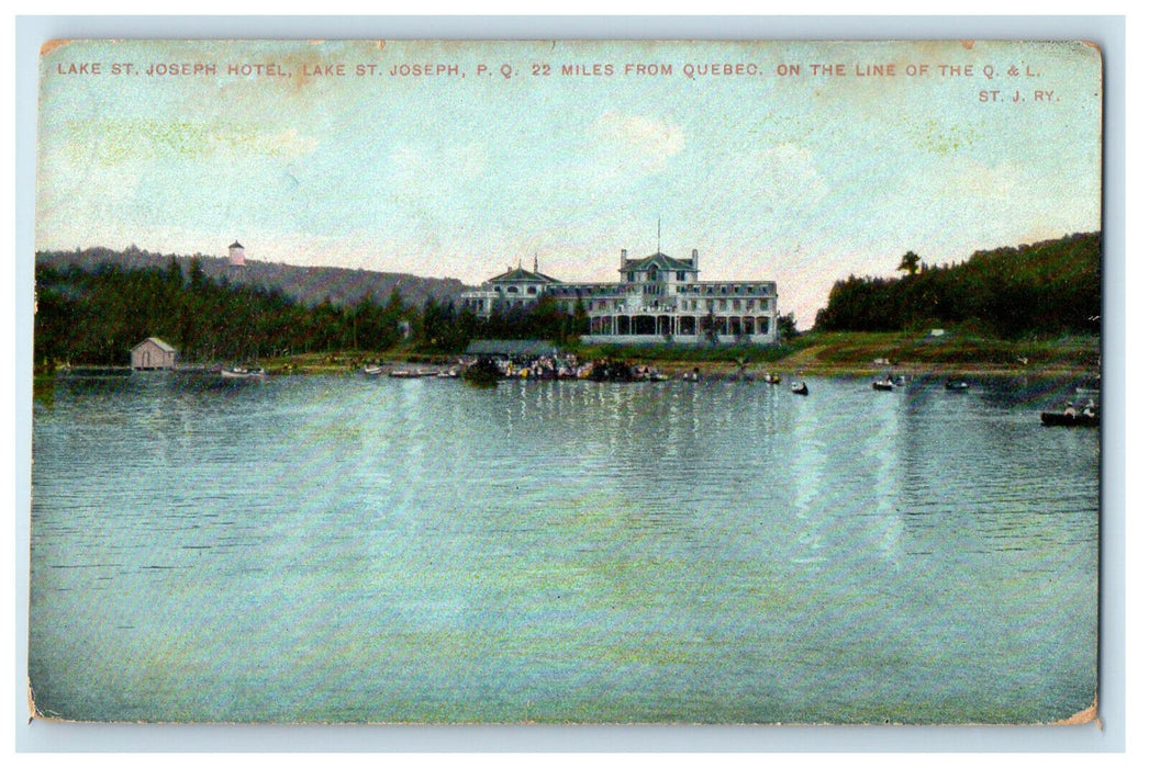 c1910 Lake St. Joseph Hotel, Lake St. Joseph PQ Canada Unposted Antique Postcard