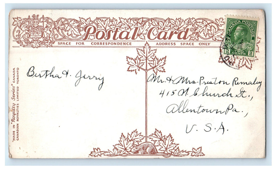 c1910 Bon Echo Near Belleville Ontario Canada Posted Antique Postcard