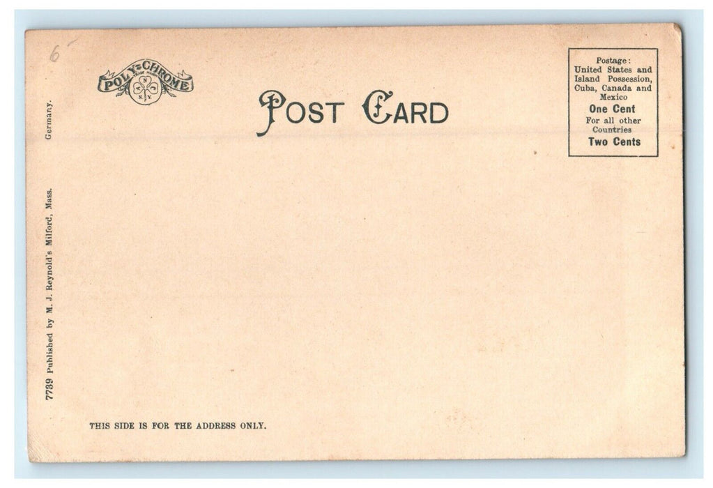 c1905 Lake Nipmuc Boat Scene Mendon Massachusetts MA Undivided Back Postcard