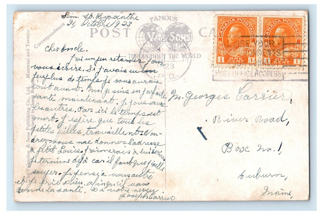 1923 Residence in St. Hyacinthe Quebec Canada Posted Antique Postcard