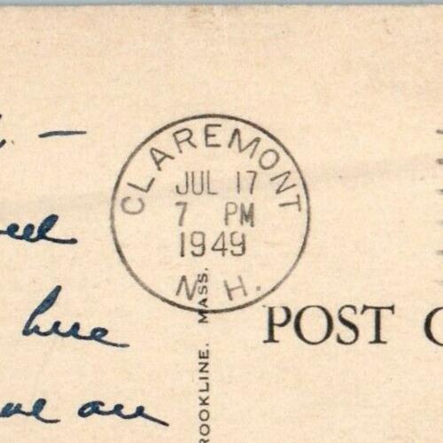 1949 The Colonial Hotel Claremont New Hampshire NH Posted Vintage Postcard