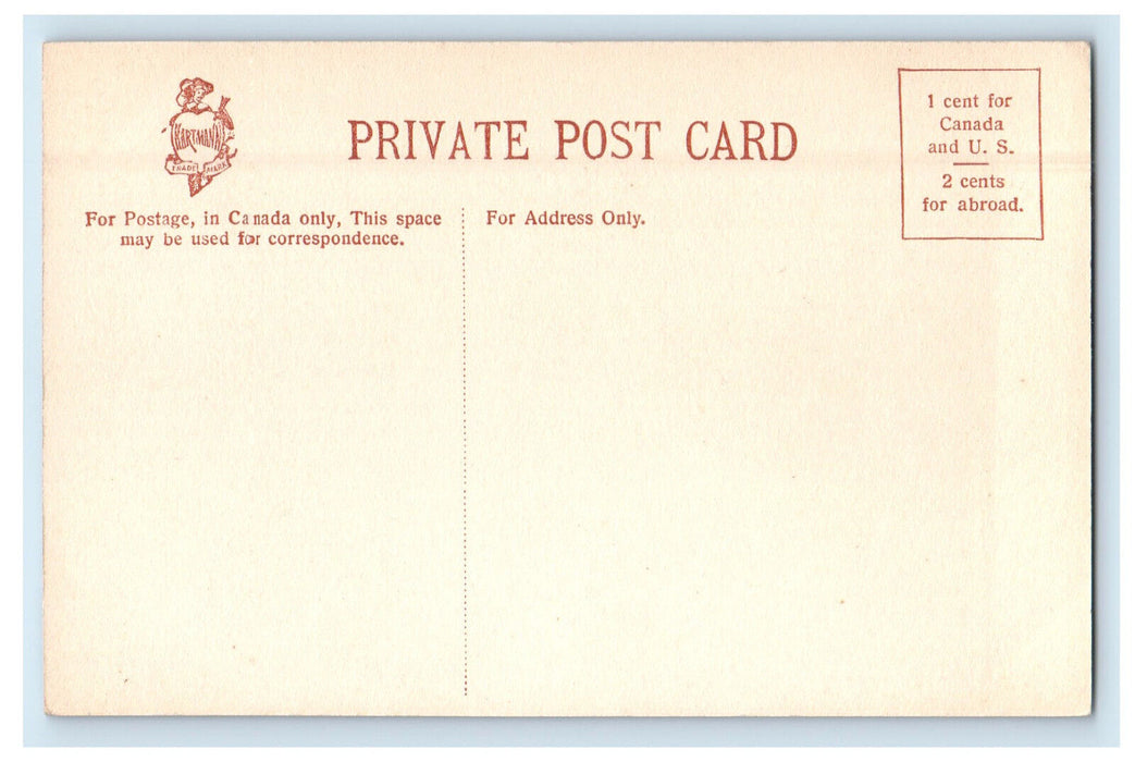 c1910 Slide On Terrace (Winter) Quebec Canada Unposted Antique Postcard