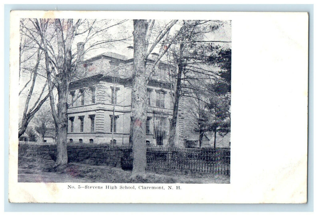 c1905 Stevens High School Claremont New Hampshire NH Unposted Antique Postcard