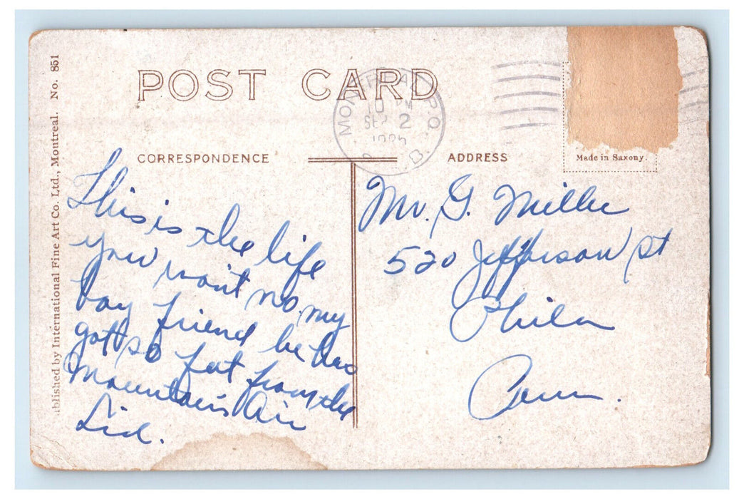 1925 General View of the Iroquois Indian Village Caughnawaga Canada Postcard
