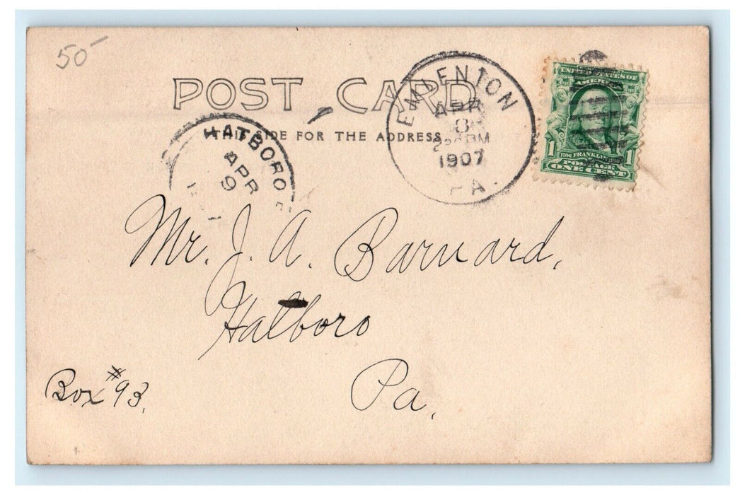 1907 Public School Emlenton Pennsylvania PA RPPC Photo Antique Postcard