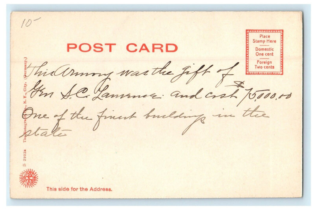 1905 Armory, Catholic Church, Medford Massachusetts MA Antique Postcard