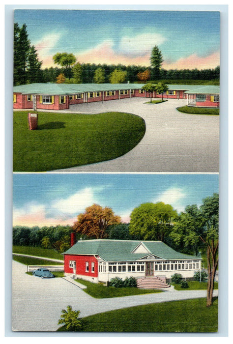 c1940s Stiles Motel Hill View Woodstock New Brunswick Canada Postcard