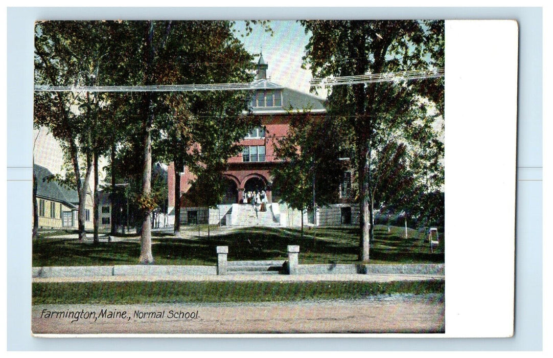 c1905 View Of Normal School Farmington Maine ME Unposted Antique Postcard