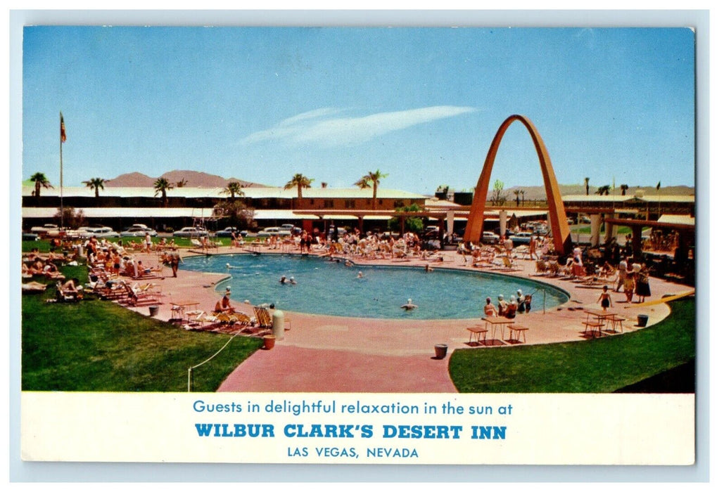 c1950's Wilbur Clark's Desert Inn Swimming Pool Las Vegas Nevada NV Postcard