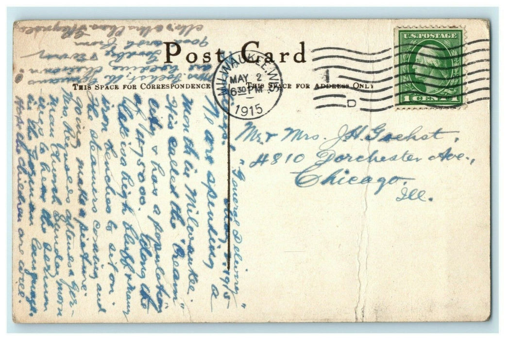 *Interesting Comment* True Spirits of Milwaukee 1912 Smoking Pipe Beer Postcard