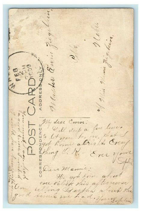 1909 Waco Nebraska NE Hen Farm House Posted Antique RPPC Photo Postcard