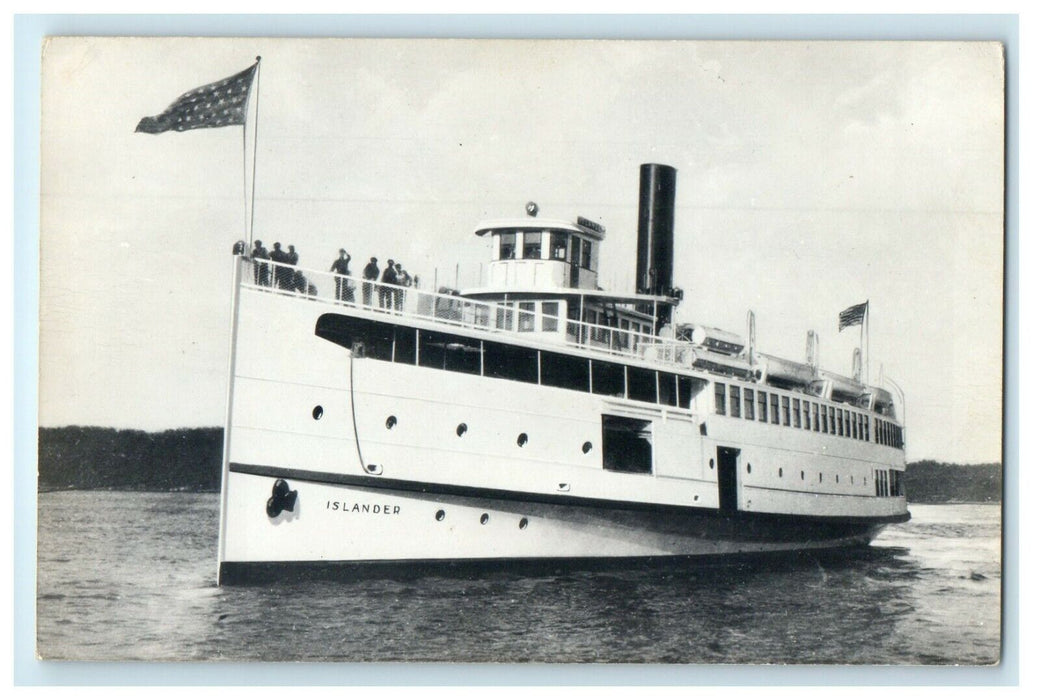 1923 The Islander Steamer Ship RPPC Photo Antique Postcard