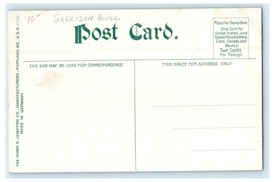 1913 Garrison House in Medford, Massachusetts MA Antique Postcard