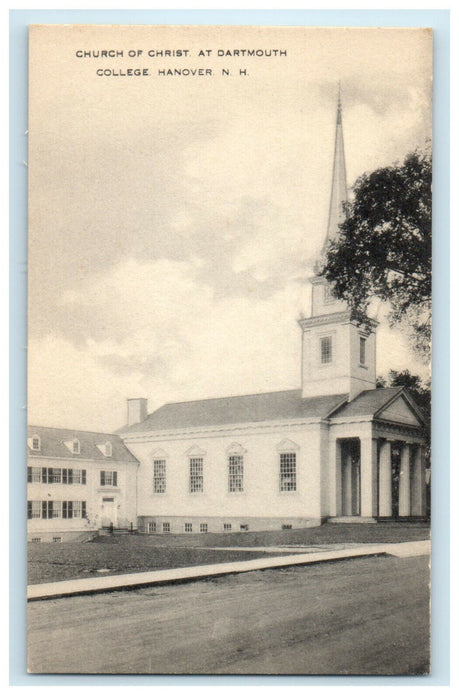 c1920s Church of Christ, Dartmouth College, Hanover New Hampshire NH Postcard