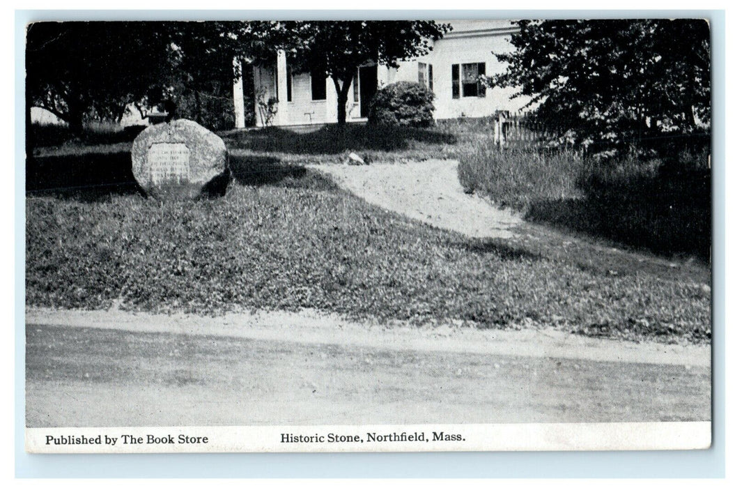1915 Historic Stone Northfield Massachusetts MA The Book Store Postcard