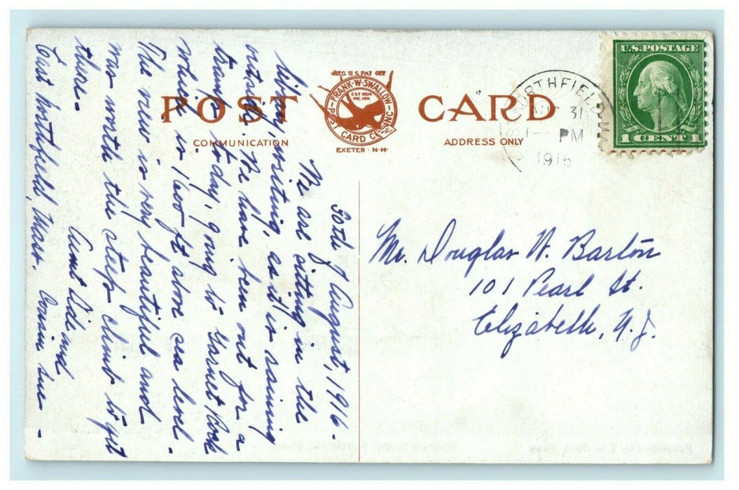 1915 Historic Stone Northfield Massachusetts MA The Book Store Postcard