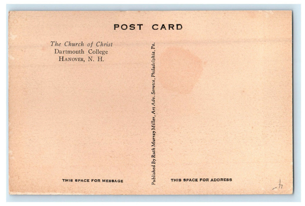 c1920s The Church of Christ Dartmouth College New Hampshire NH Postcard
