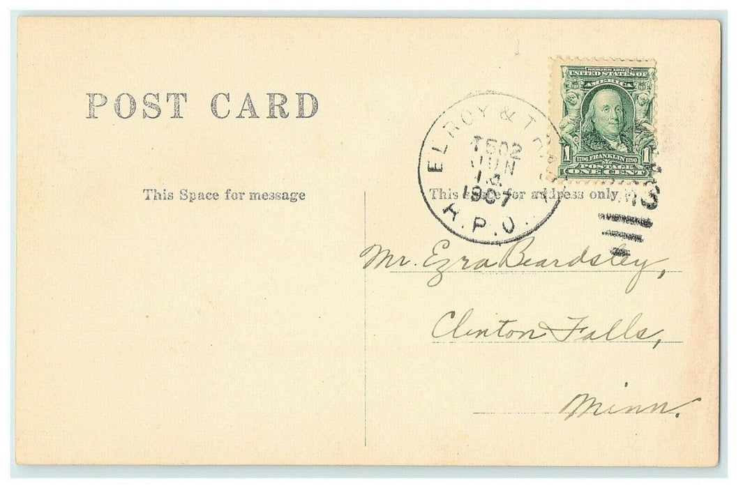 West Drive Clear Lake Waseca Minnesota RPPC Postcard Vintage Antique