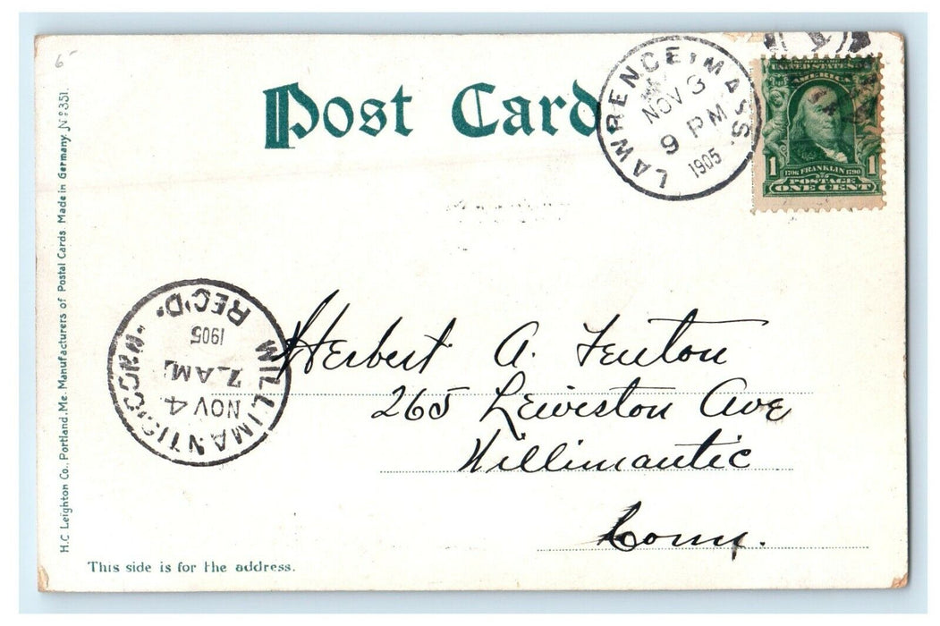 1905 View Of Central Square Dover New Hampshire NH Posted Antique Postcard