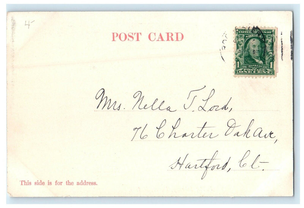 1906 The Public Library Dover New Hampshire NH Posted Antique Postcard