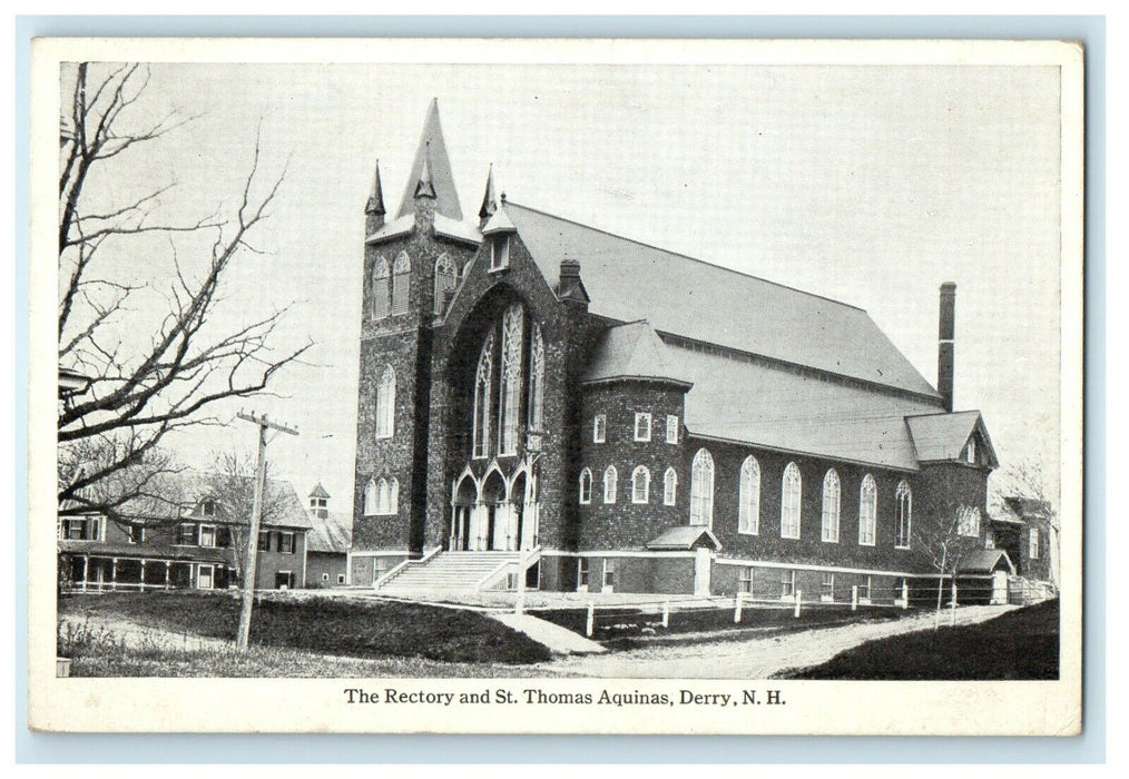 c1910's The Rectory And St. Thomas Aquinas Derry New Hampshire NH Postcard