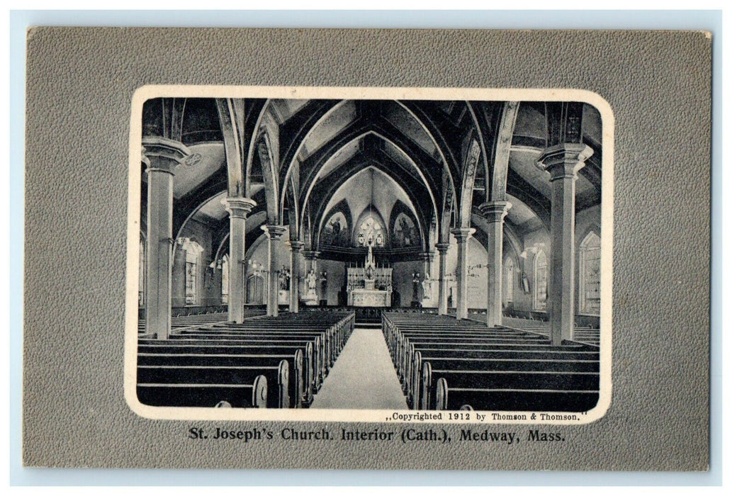1920s St. Joseph Church, Medway Massachusetts MA Unposted Vintage Postcard