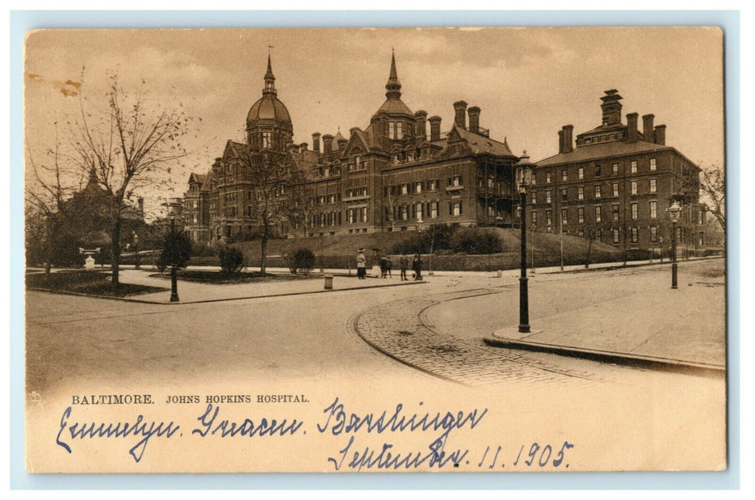 1905 Johns Hopkins Hospital Baltimore Maryland MD Tuck Posted Antique Postcard