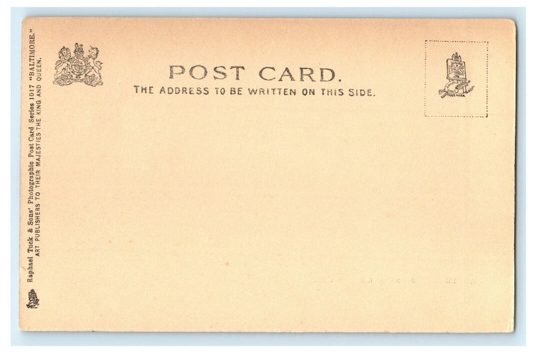 1905 Johns Hopkins Hospital Baltimore Maryland MD Tuck Posted Antique Postcard