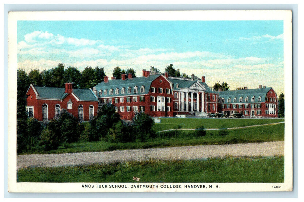 1940 Amos Tuck School View Dartmouth College New Hampshire NH Postcard