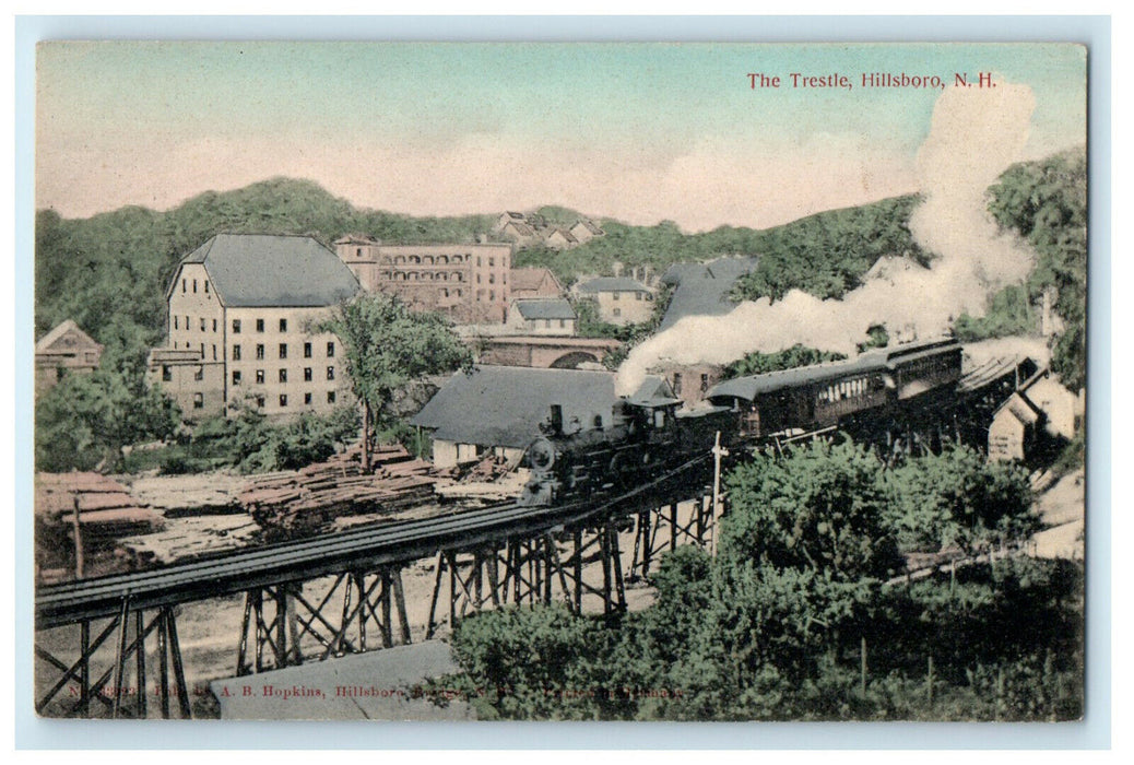 c1910s The Trestle, Hillsboro, New Hampshire NH Unposted Antique Postcard
