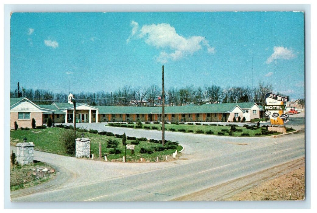 c1950's Jeff Davis Motel Hopkinsville Kentucky KY Unposted Vintage Postcard