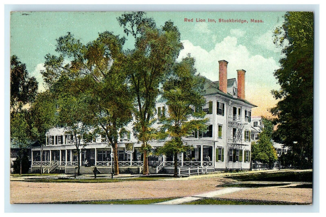 1914 Red Lion Inn, Stockbridge, Massachusetts MA Antique Posted Postcard