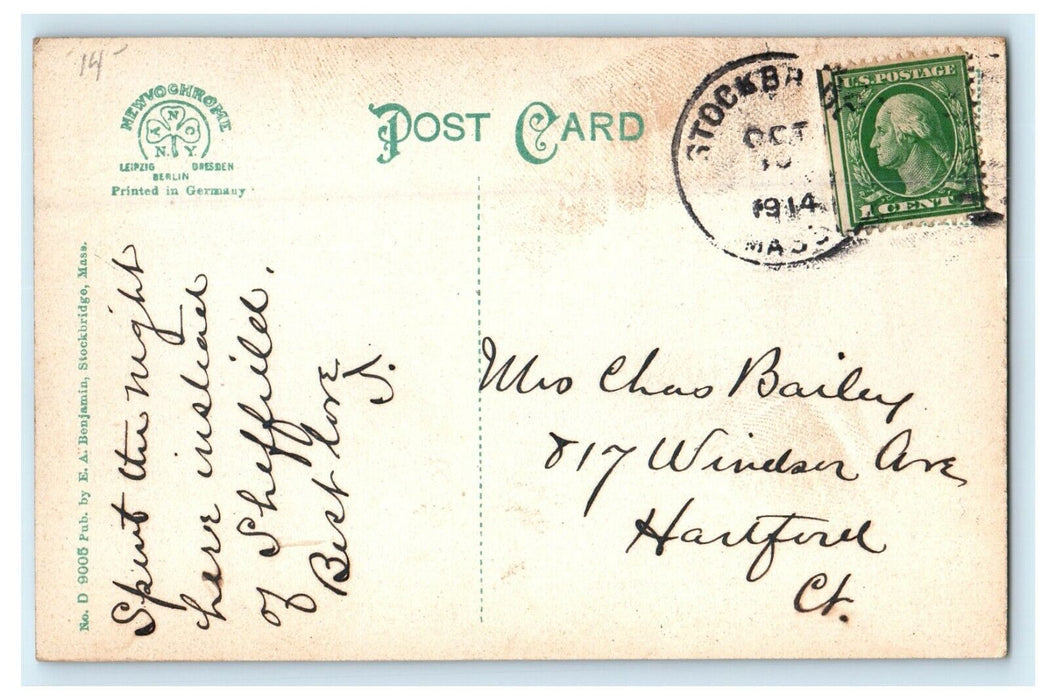 1914 Red Lion Inn, Stockbridge, Massachusetts MA Antique Posted Postcard