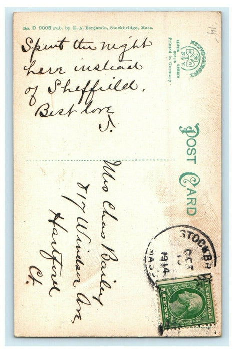 1914 Red Lion Inn, Stockbridge, Massachusetts MA Antique Posted Postcard