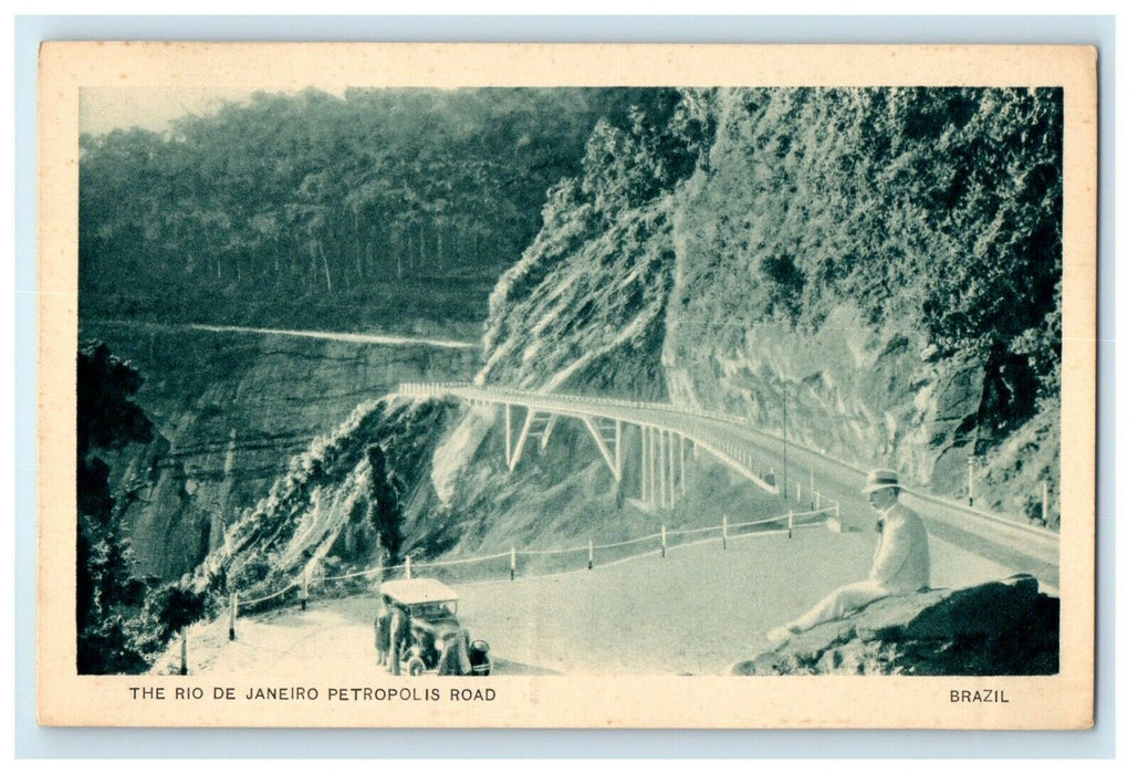 The Rio De Janeiro Petropolis Is Road Brazil New York World's Fair 1939 Postcard