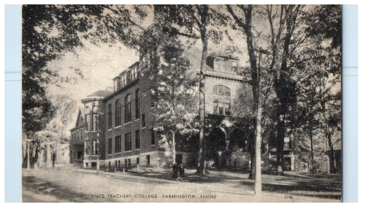 Farmington Maine ME, State Teachers College Building Unposted Vintage Postcard